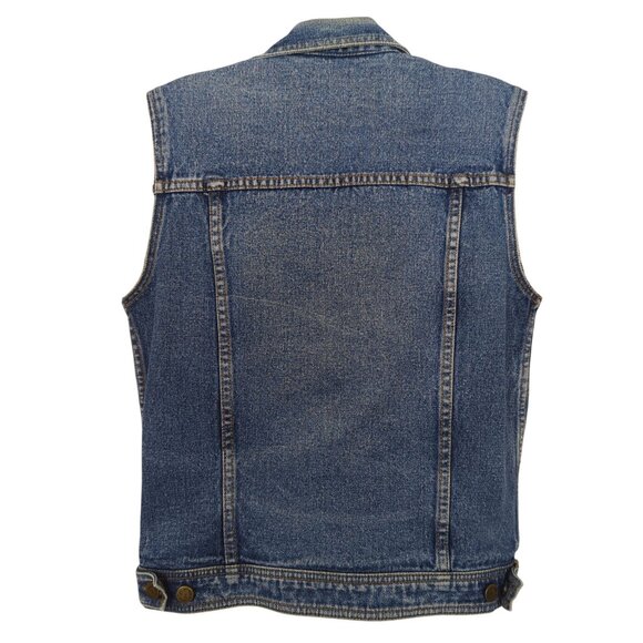 Vintage Jordache Denim Sleeveless Jacket‎ Vest Pockets Button Front 1980's - Picture 2 of 16